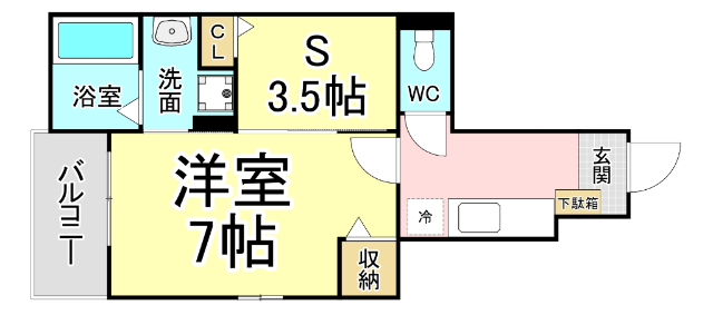 北九州市門司区西海岸のアパートの間取り