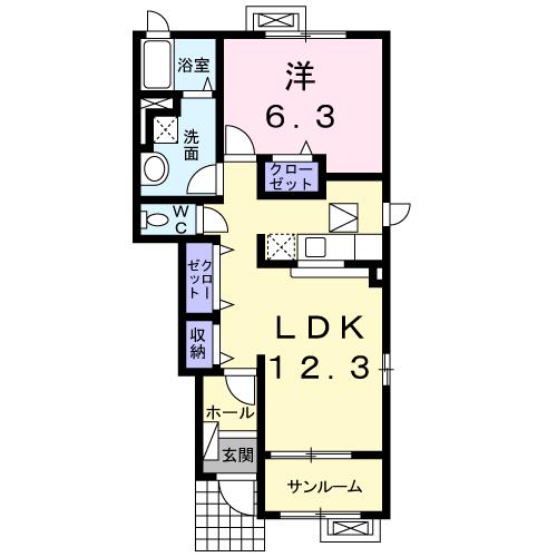 ヌ－ベルコ－トＫ　IIの間取り