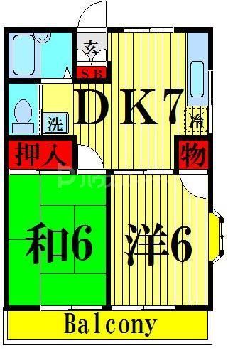 足立区伊興のアパートの間取り