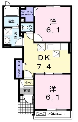 [家電付き] ライフライズBの間取り