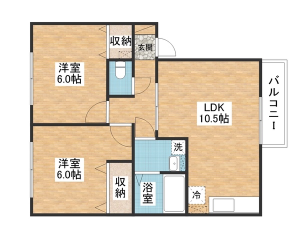 【守山市水保町のアパートの間取り】