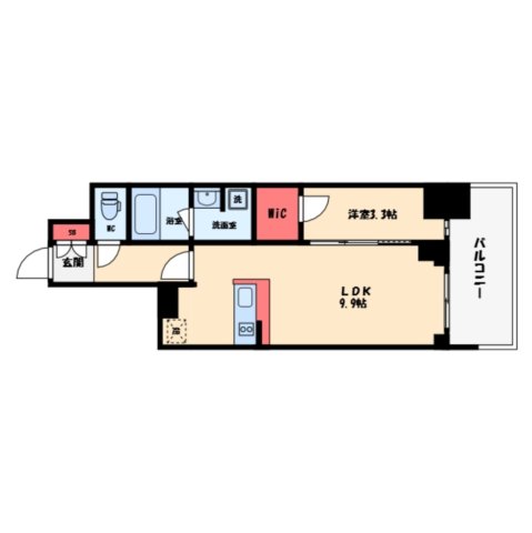 RJRプレシア南堀江の間取り