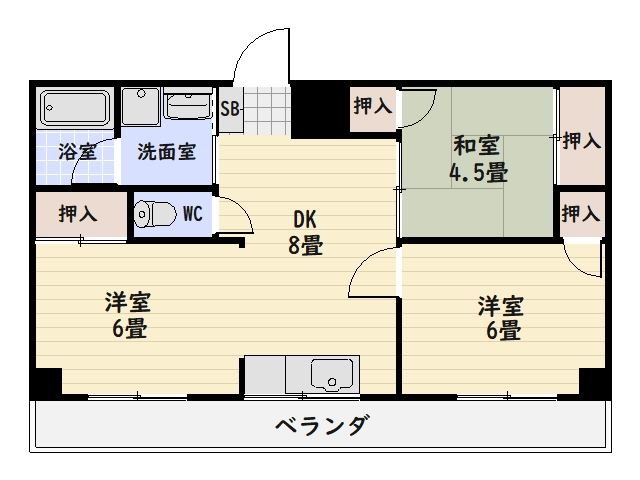 徳田ビルの間取り