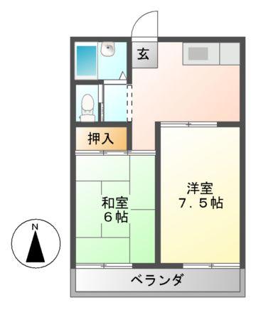 青雲ハイツの間取り