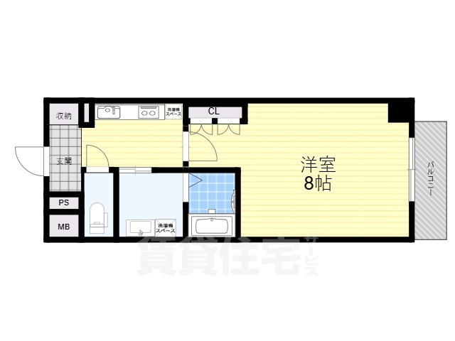 京都市伏見区深草西浦町５丁目のマンションの間取り