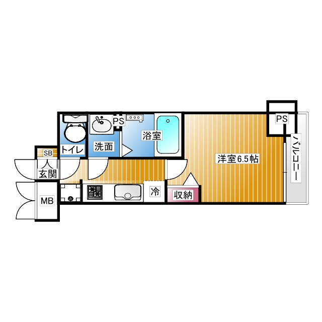 大阪市北区大淀北のマンションの間取り