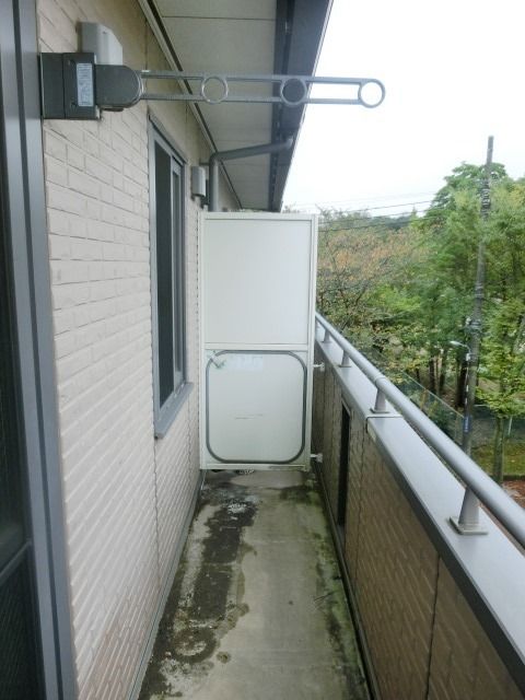 バルコニー　洗濯物もまとめて干せますね！