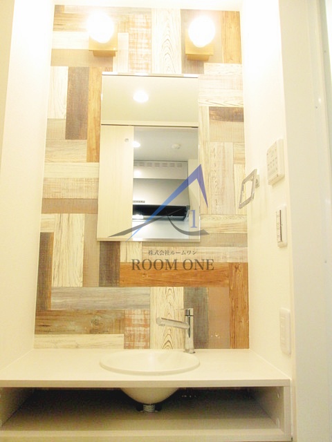 洗面設備　洗面台です。