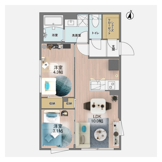 その他　※間取り図内の家具・調度品等に関しては配置例を示したもので、