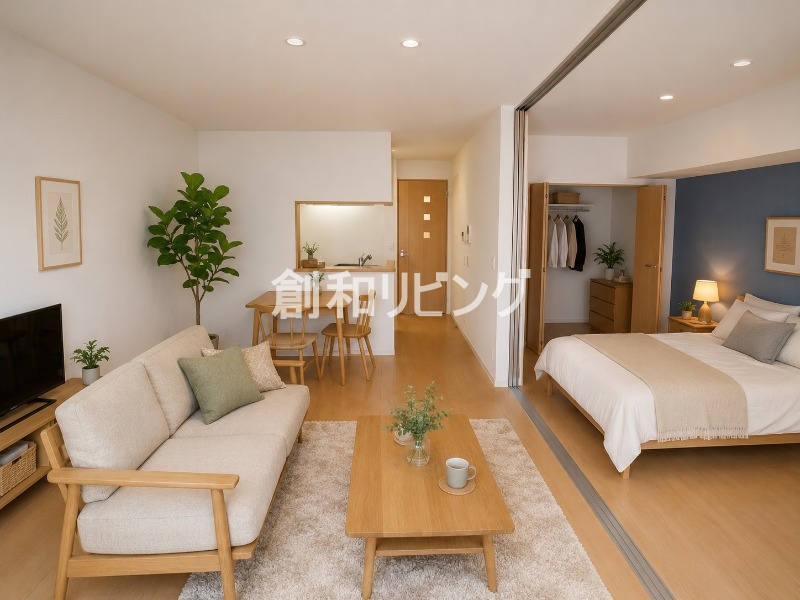 居室・リビング　家具・インテリアはCGです