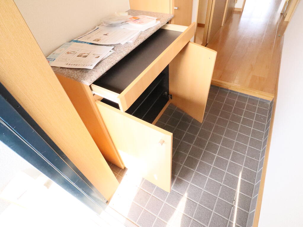 玄関　玄関とシューズボックス