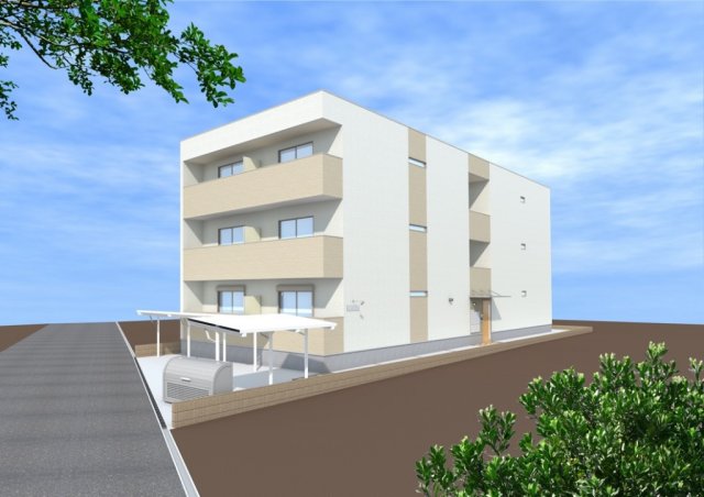 建物外観　完成前パース