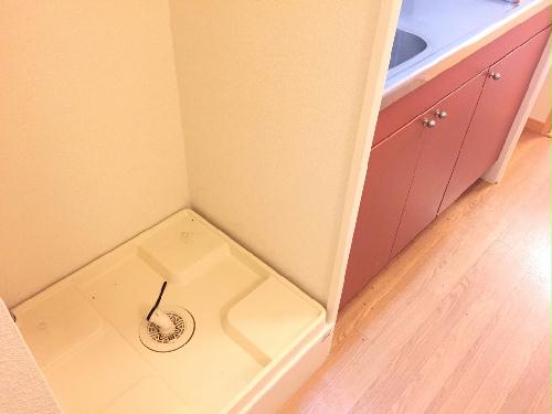 キッチン　キッチンの隣に洗濯機置き場があります！