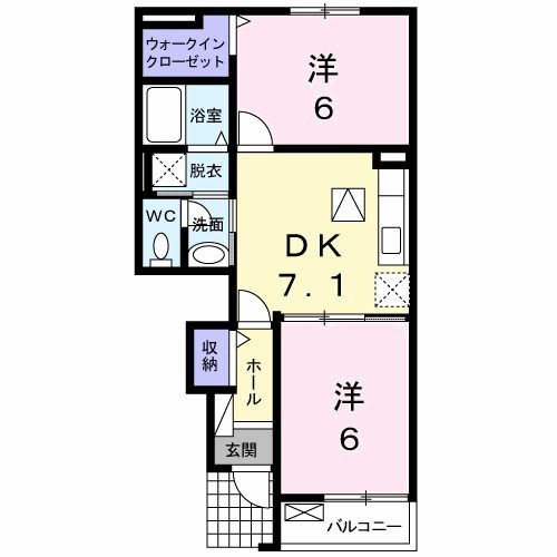 エスポワールAの間取り写真