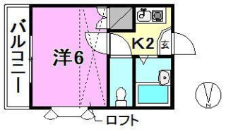 松山市和泉北のアパートの間取り