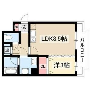 愛知県名古屋市東区白壁３（マンション）の賃貸物件の間取り