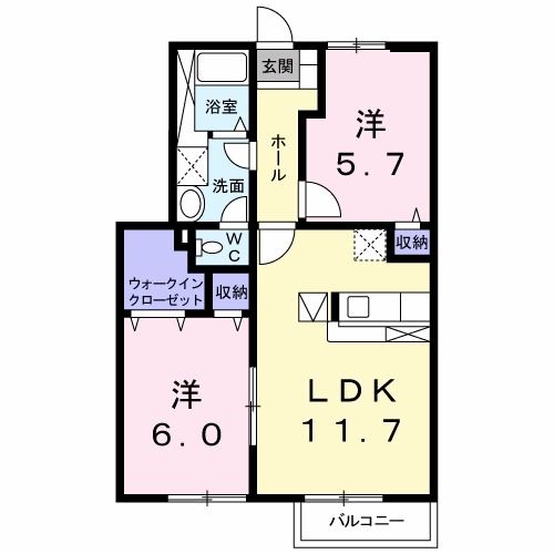 フィール　ファインＣの間取り