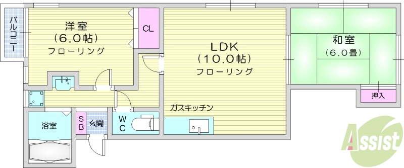 プロパティオバタの間取り