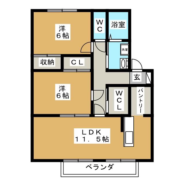 アネックス華　グレーの間取り