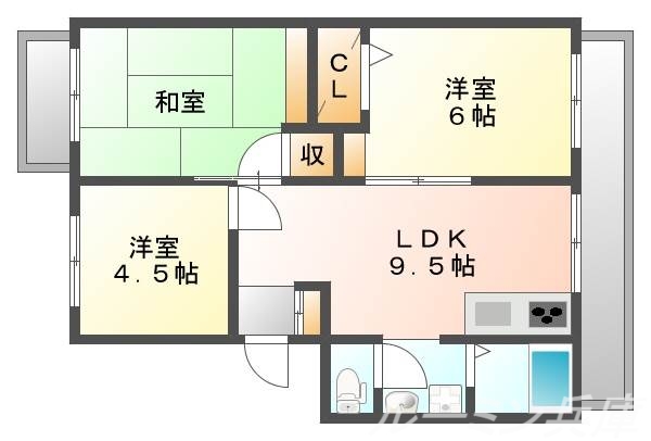 リバーサイド宝珠の間取り