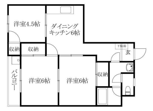 松山市辻町のマンションの間取り