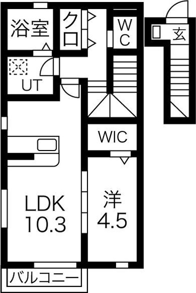 北上市常盤台４丁目築6年の間取り