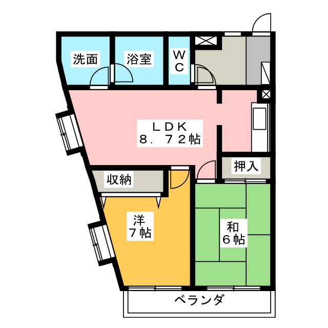 アーバンハイツ利平治の間取り