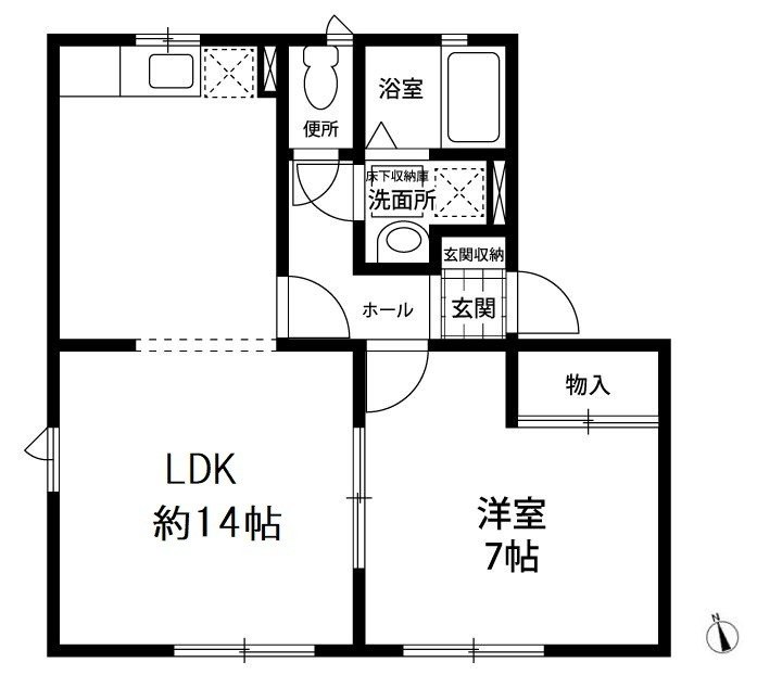 東大和市高木のアパートの間取り