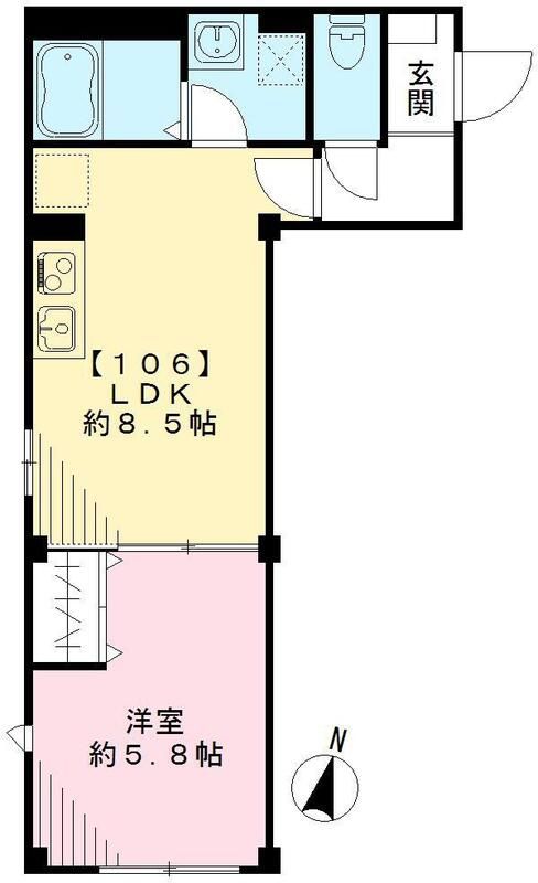 杉並区阿佐谷北のマンションの間取り