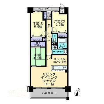 アルファスマート高松駅西の間取り