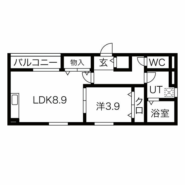 小牧市大字岩崎のアパートの間取り