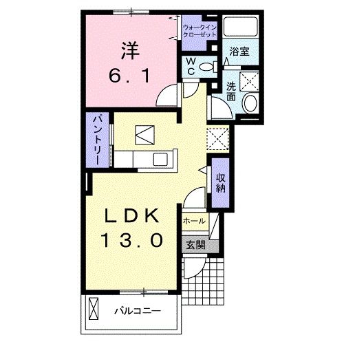 日光市七里のアパートの間取り