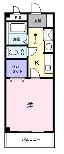 高松市一宮町のアパートの間取り