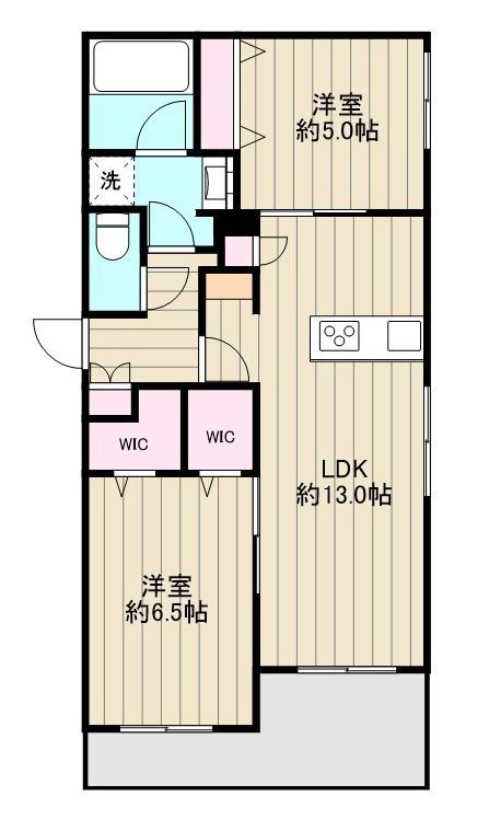 海老名市国分南のマンションの間取り