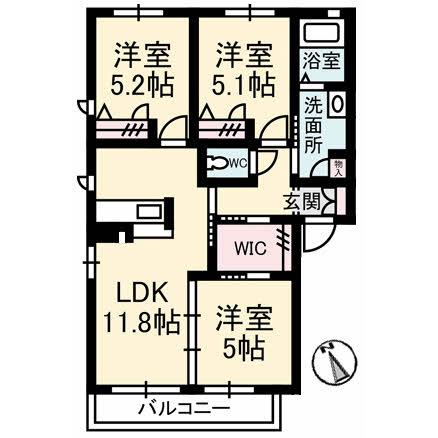 シャーメゾン東陽の間取り