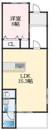 和泉市黒鳥町のアパートの間取り