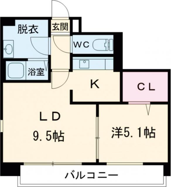 レジュイール東中通の間取り