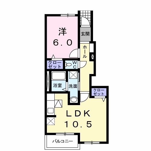 土岐市下石町のアパートの間取り