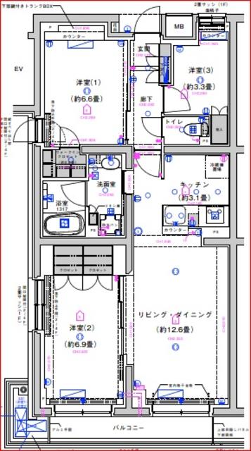 【市川市本行徳のマンションの間取り】