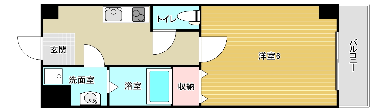 大阪市生野区勝山北のマンションの間取り