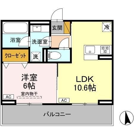 松戸市小金原のアパートの間取り