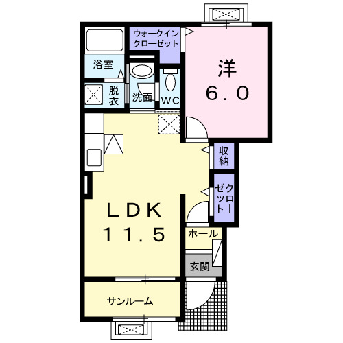 金ヶ崎町西根寺下築8年の間取り