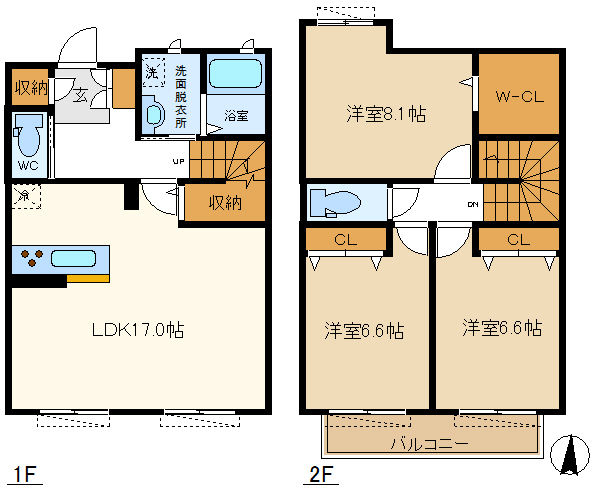 メゾン睦Ｓの間取り