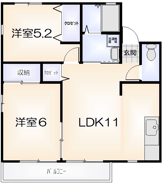 シティハイムレトア　Ｄの間取り