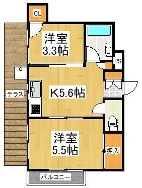 東村山市多摩湖町のマンションの間取り