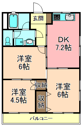 足立区入谷のマンションの間取り