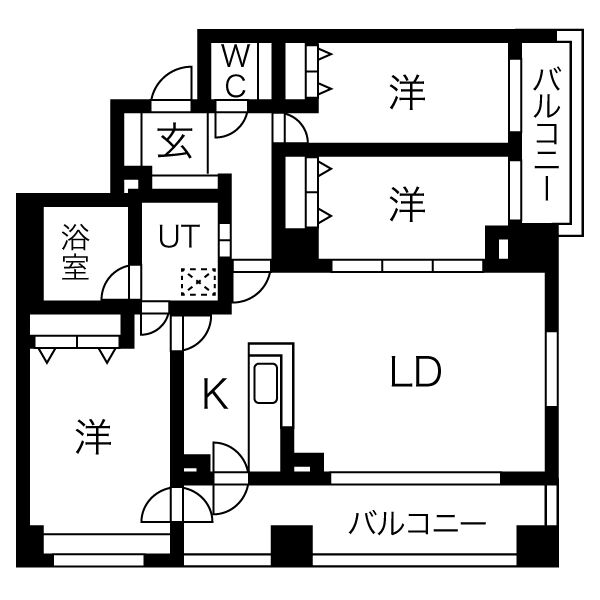 クレステージＳ６Ｗ１２タワーの間取り