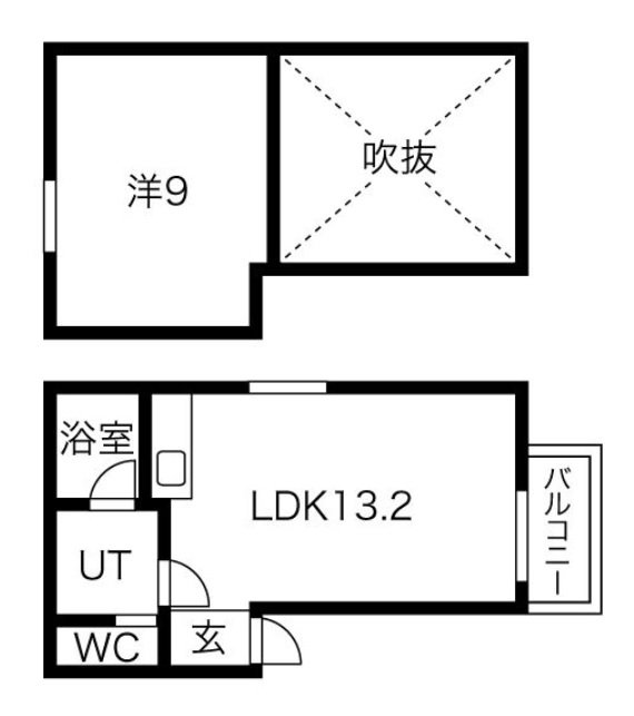 名古屋市瑞穂区下坂町のマンションの間取り