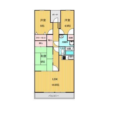 熊谷市曙町のマンションの間取り