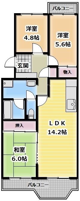 さがみ野さくら15号棟の間取り